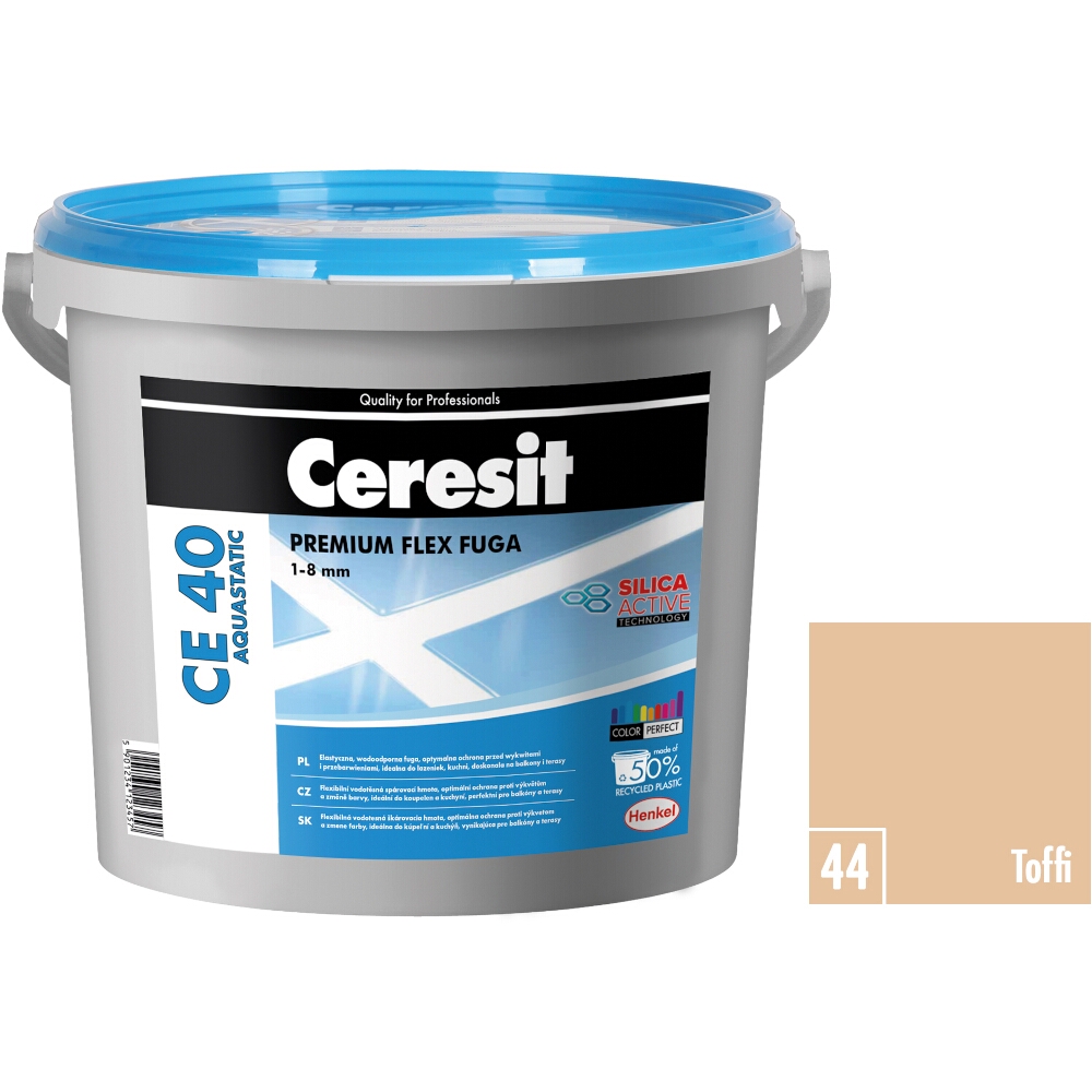 Flexibilná škárovacia hmota Ceresit CE 40 Aquastatic toffi, 5 kg