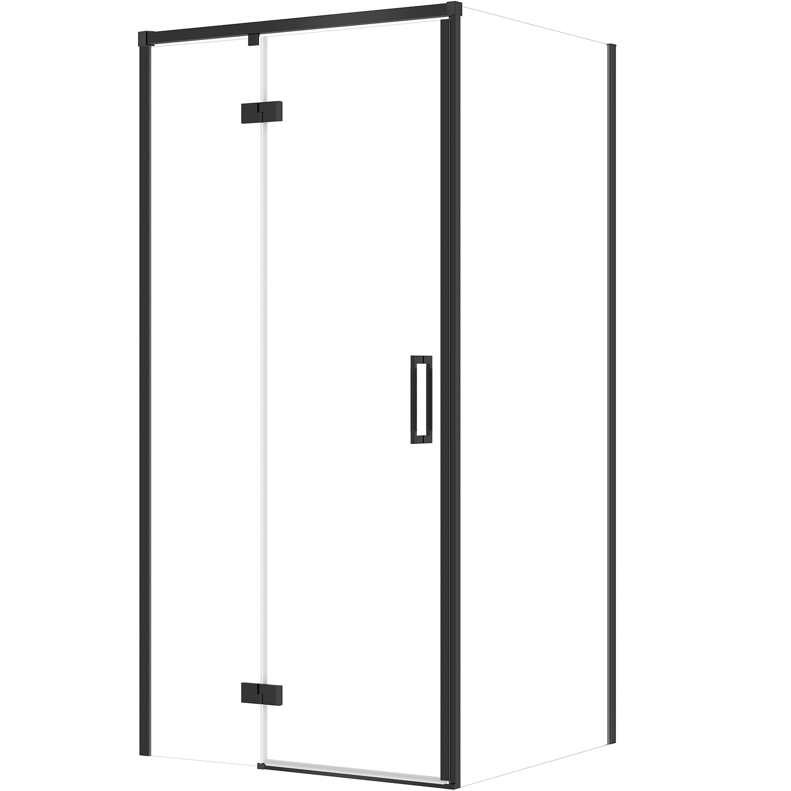 CERSANIT LARGA obdĺžnikový sprchový kút ľavý 100x80x195 cm čierny S601-315