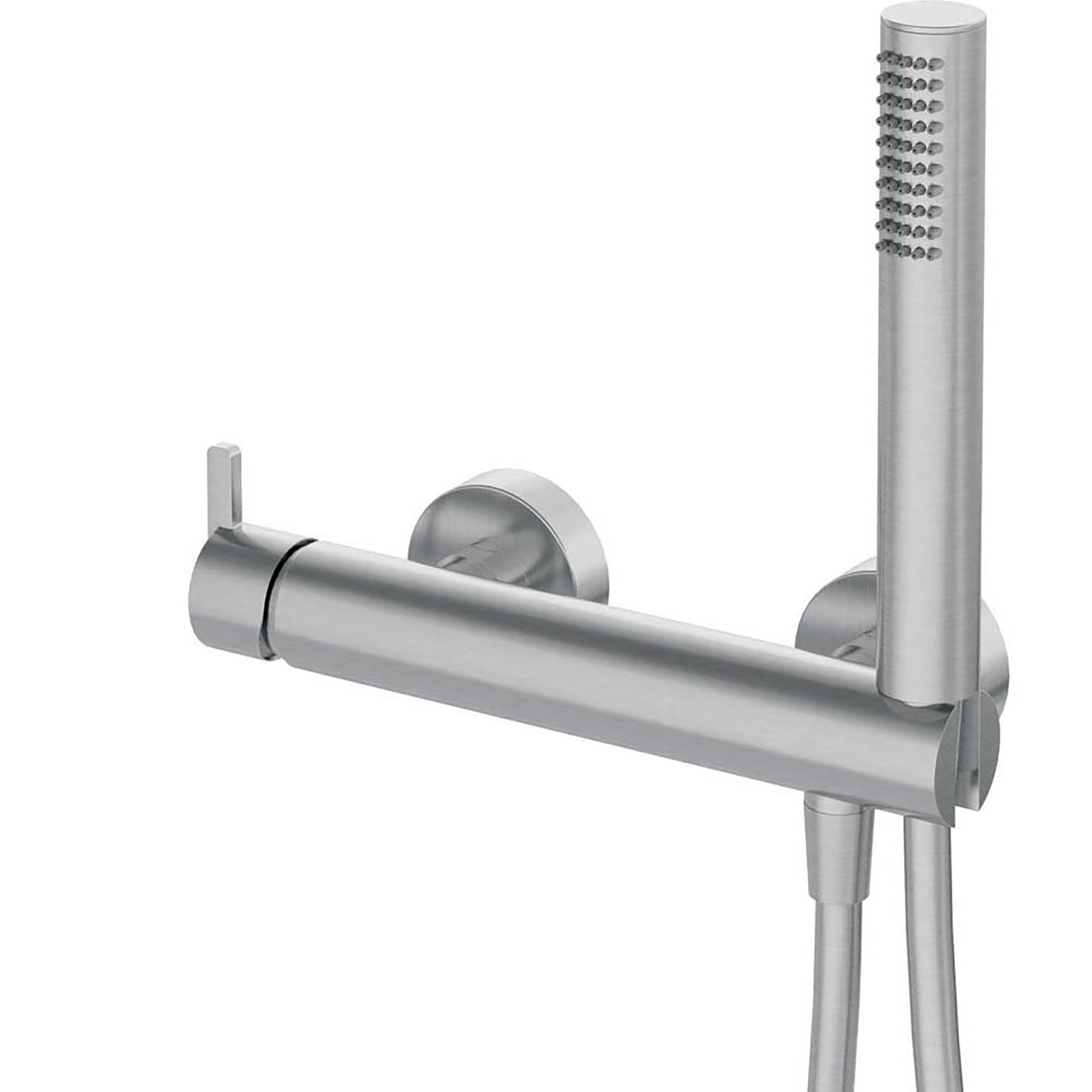 DEANTE SILIA nástenný sprchový kohútik so sprchovou súpravou z brúseného oceľového BQS_F41M