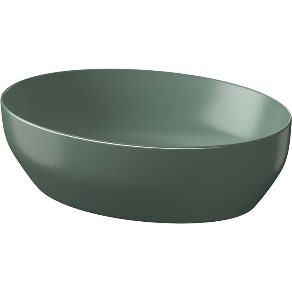 CERSANIT Umývadlo na dosku LARGA ellipse 50X38 zelené K677-054