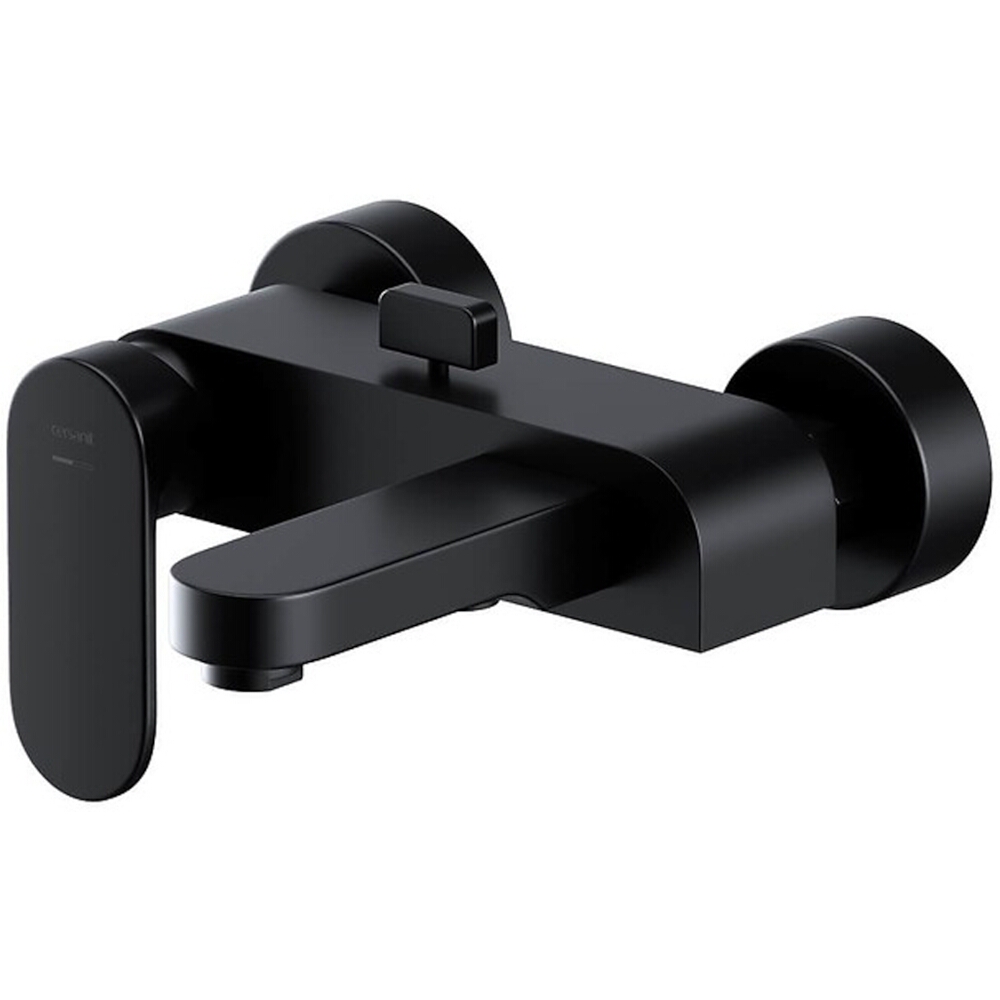 CERSANIT Nástenná vaňová a sprchová batéria CREA čierna S951-307