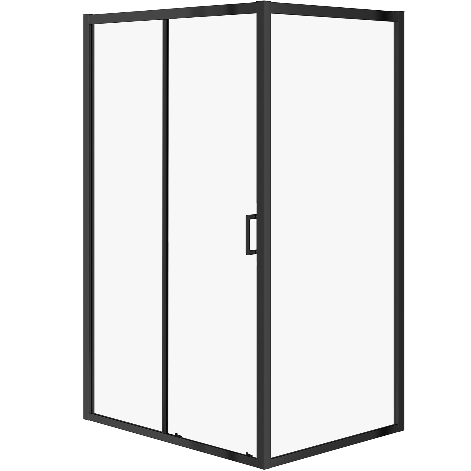 CERSANIT ARTECO obdĺžnikový posuvný sprchový priestor 120x90x190 čierne, priehľadné sklo S913-018