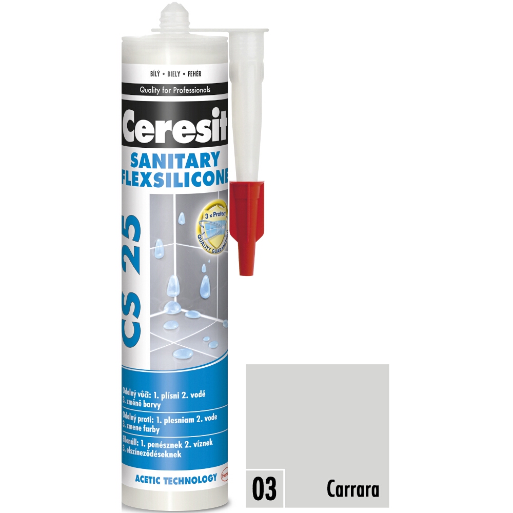 Sanitárny silikón Ceresit CS 25 carrara, 280ml