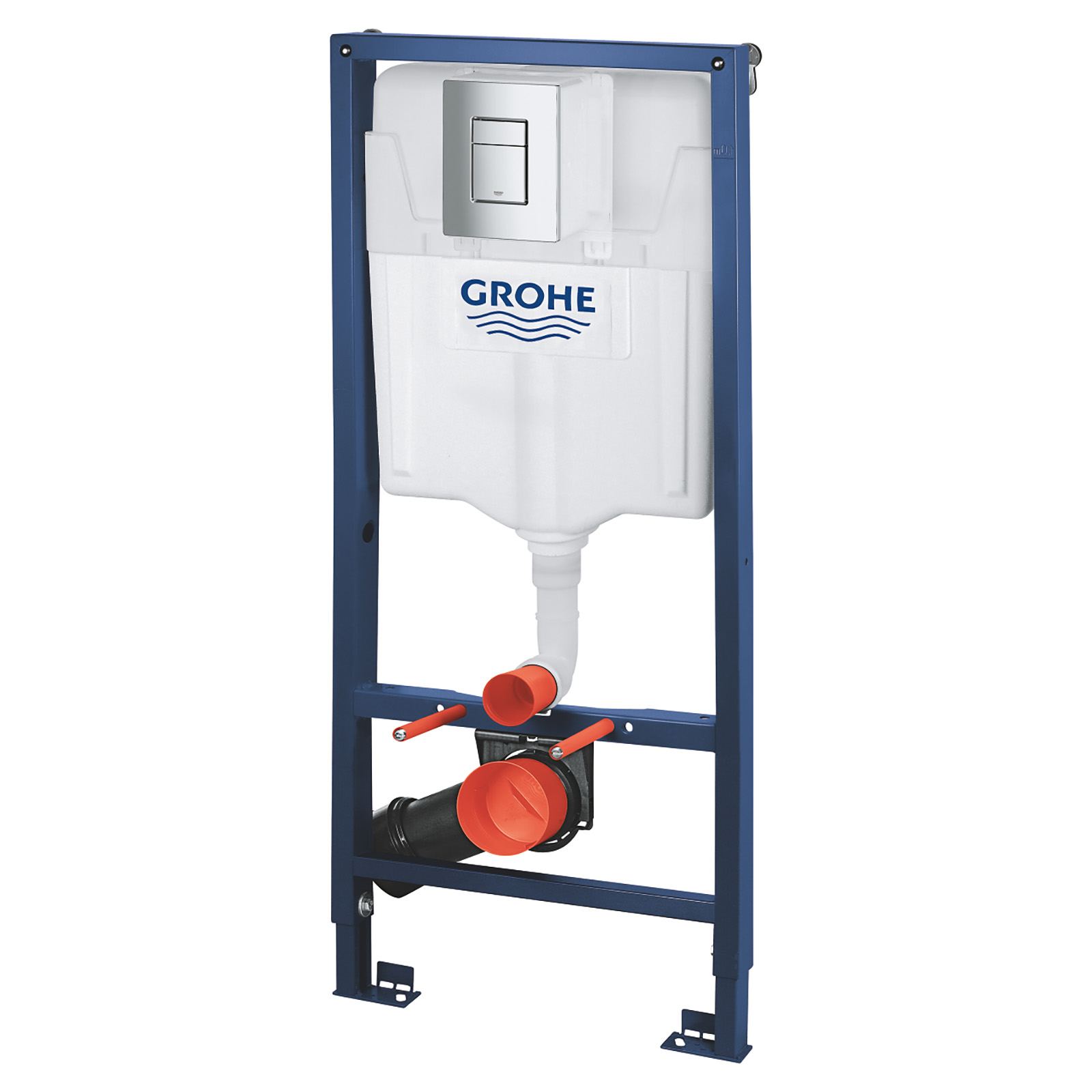 GROHE Zapustený pneumatický WC rám RAPID SL 3in1 s chrómovaným tlačidlom 38772001