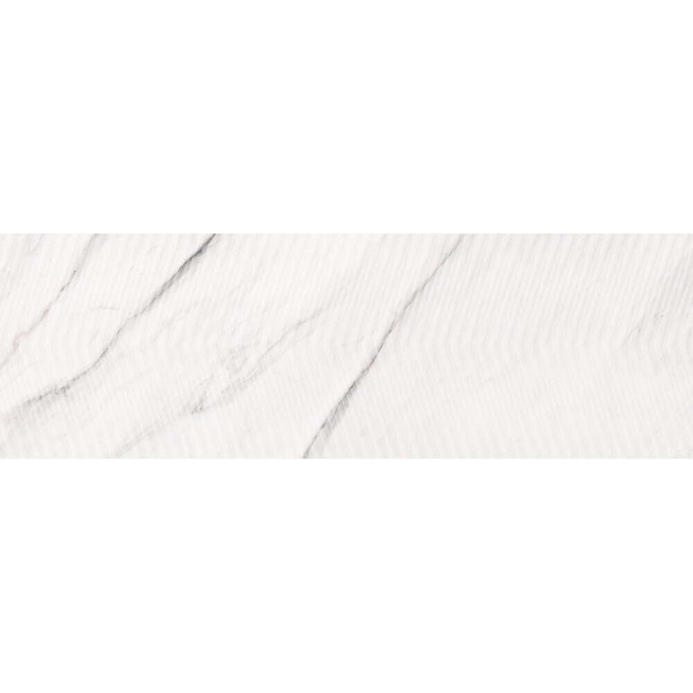 OBKLAD CARRARA CHIC WHITE CHEVRON STRUCTURE GLOSSY 29X89 (II. AKOST)