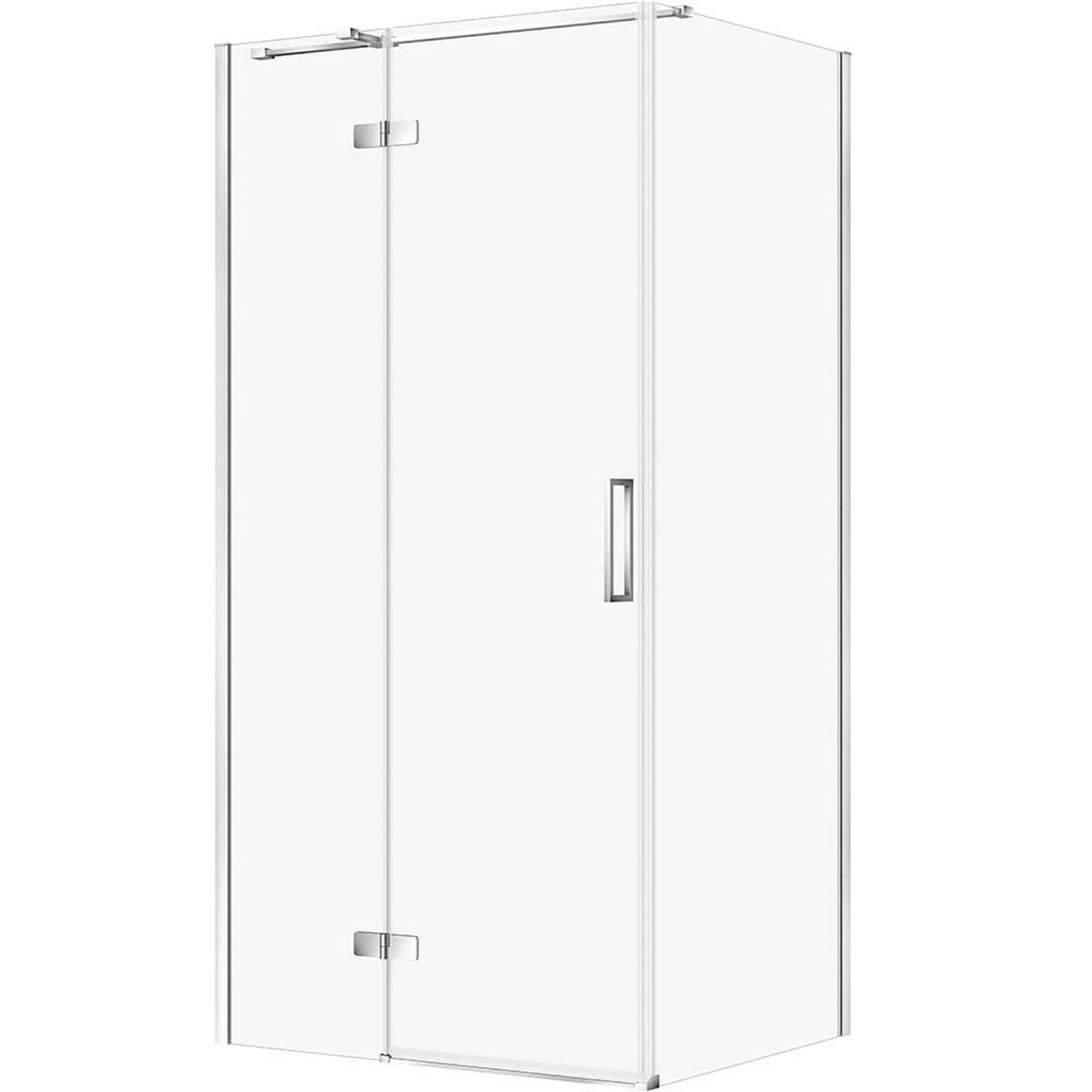 CERSANIT Obdĺžnikový sprchový kút JOTA 100x80 ľavý chróm, priehľadné sklo S160-032
