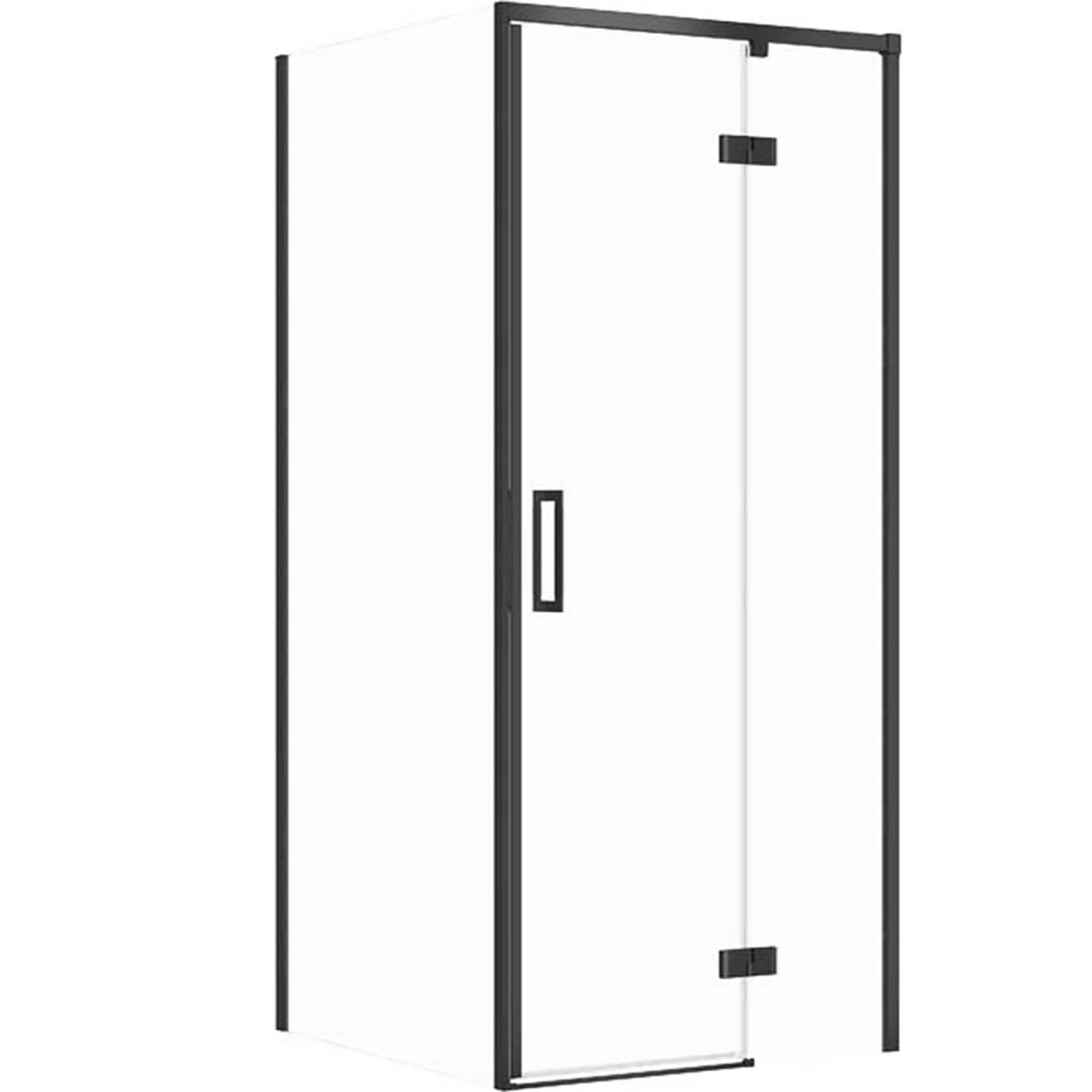 CERSANIT LARGA štvorcový sprchový kút pravý 80x80x195 cm čierny S601-218