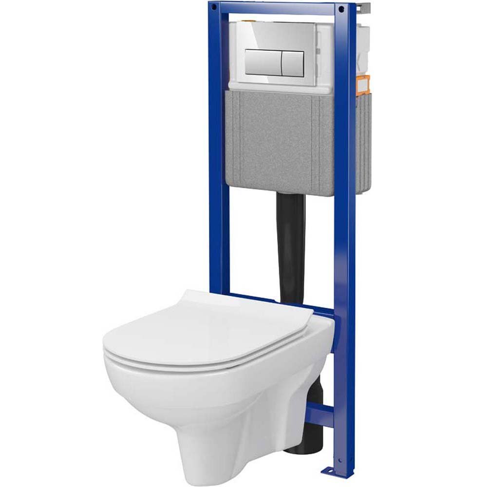 CERSANIT CROMO SYSTEM 40 mechanická podomietková súprava, CITY misa, sedadlo, tlačidlo S701-827