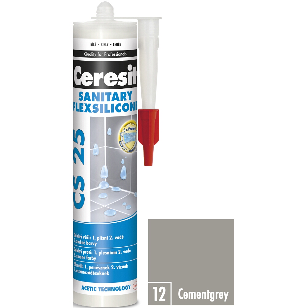 Sanitárny silikón Ceresit CS 25 cementgrey, 280ml