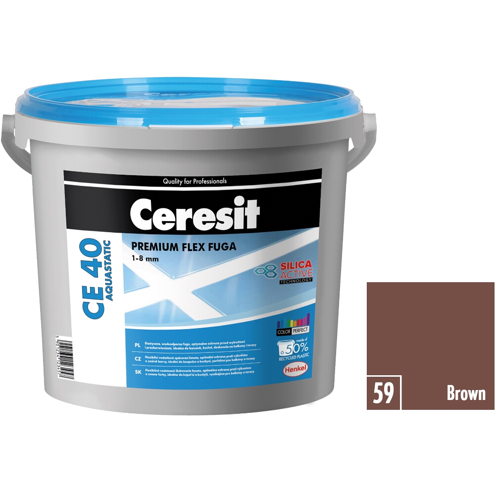 Flexibilná škárovacia hmota Ceresit CE 40 Aquastatic brown, 5 kg