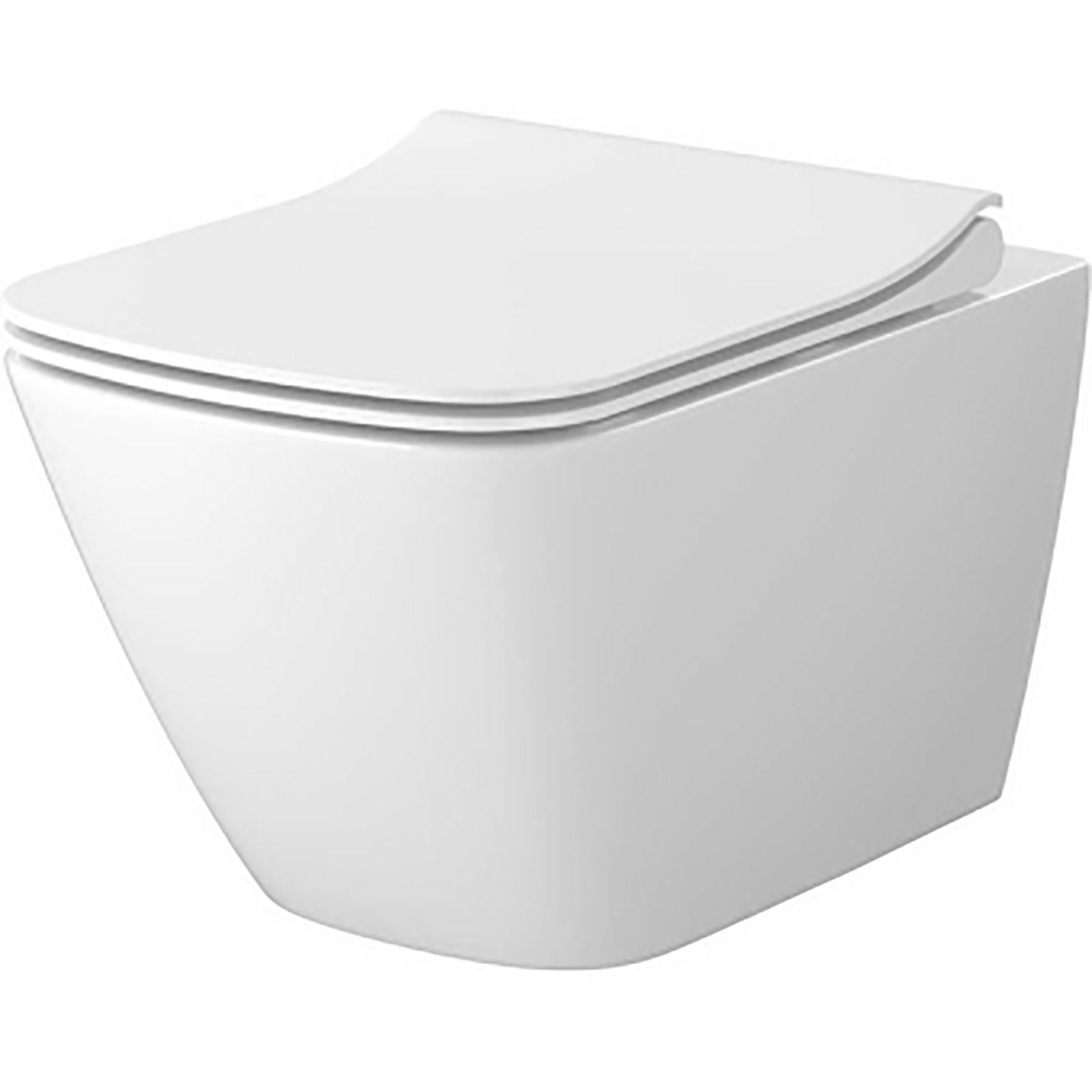 CERSANIT CITY PRO štvorcová závesná misa, vírivá splachovacia, sedadlo S701-884 CERSANIT CITY PRO štvorcová závesná misa, vírivá splachovacia, sedadlo S701-884