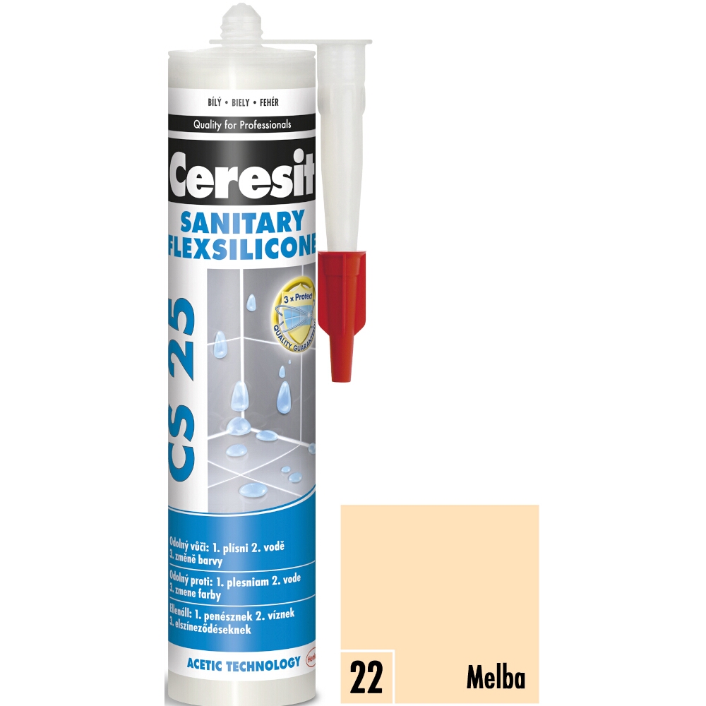 Sanitárny silikón Ceresit CS 25 melba, 280ml