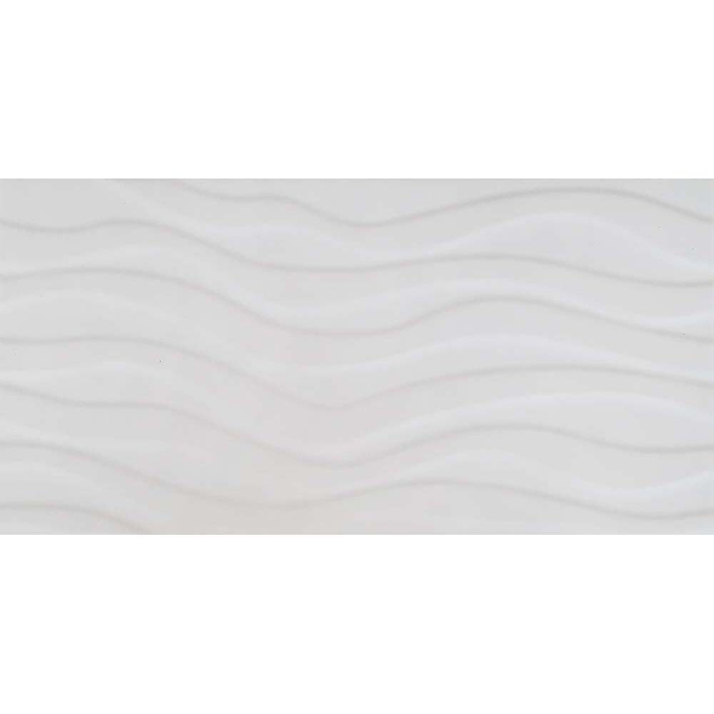 OBKLAD PEROUSO WHITE STRUCTURE GLOSSY WAVES 29,7X60 (II. AKOST)