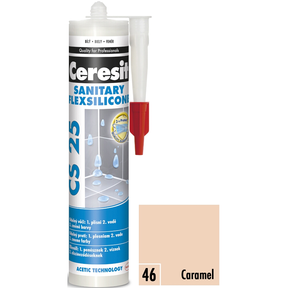 Sanitárny silikón Ceresit CS 25 caramel, 280ml