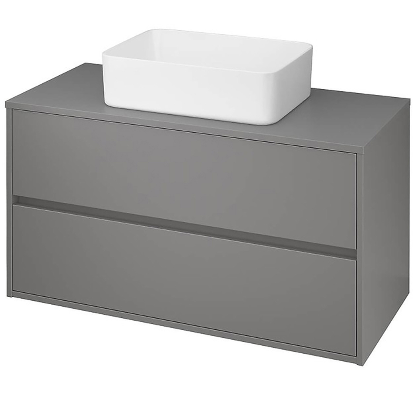 CERSANIT Skrinka pod umývadlo s pracovnou doskou CREA 100 sivá matná S924-020