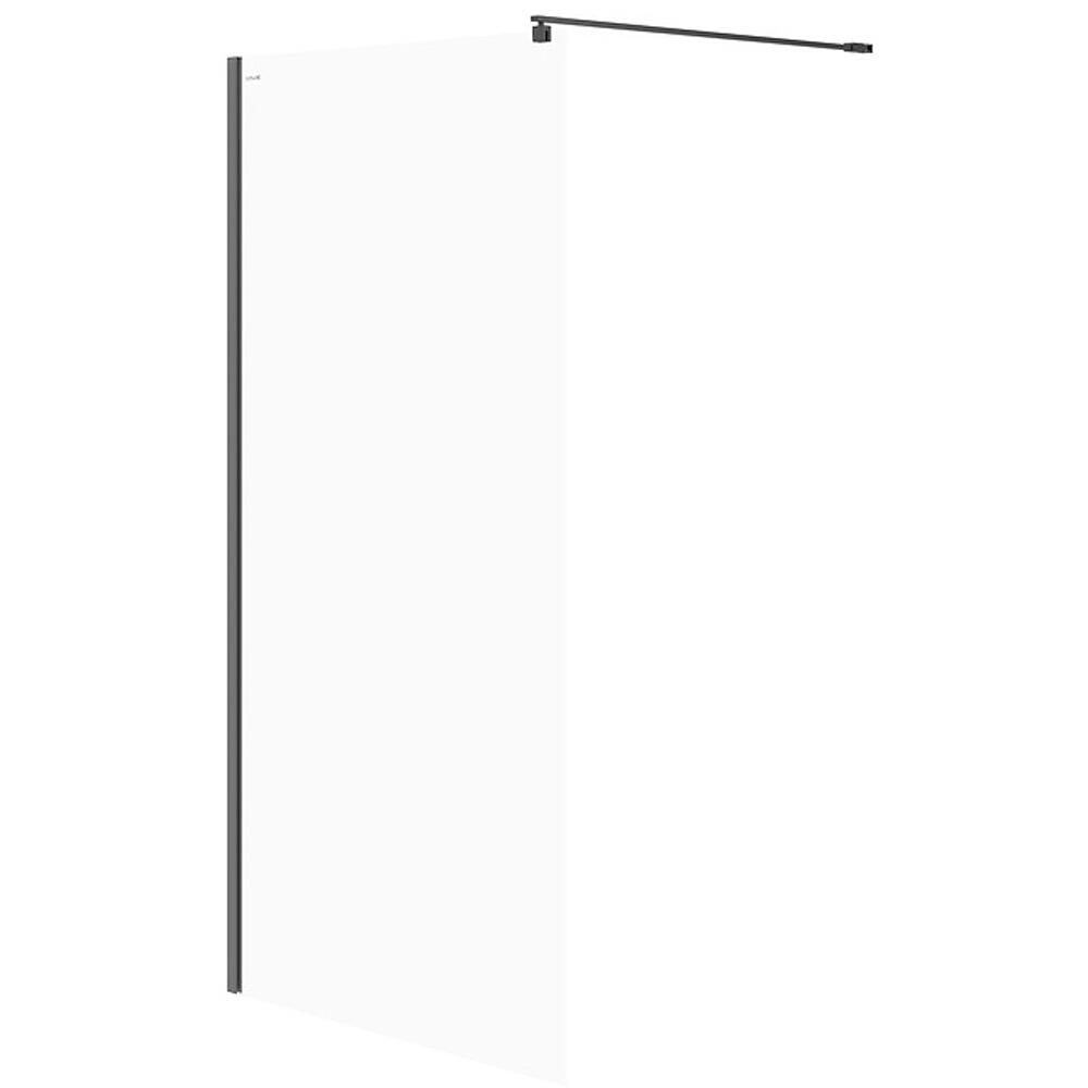 CERSANIT Sprchový kút WALK-IN MILLE černý 100x200 průhledné sklo S161-003