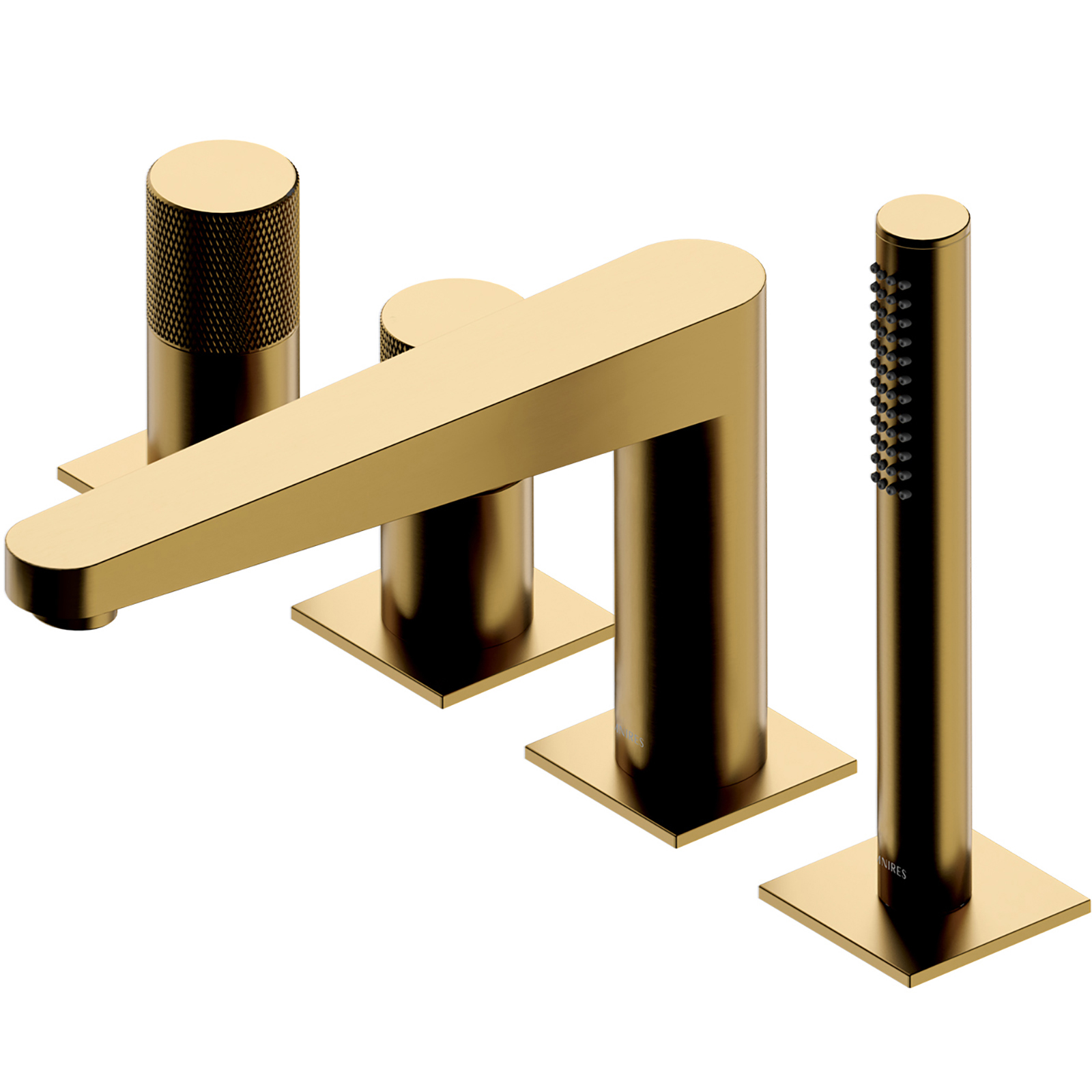 OMNIRES CONTOUR batéria na vaňu so štyrmi otvormi, zlatá CT8032GLB