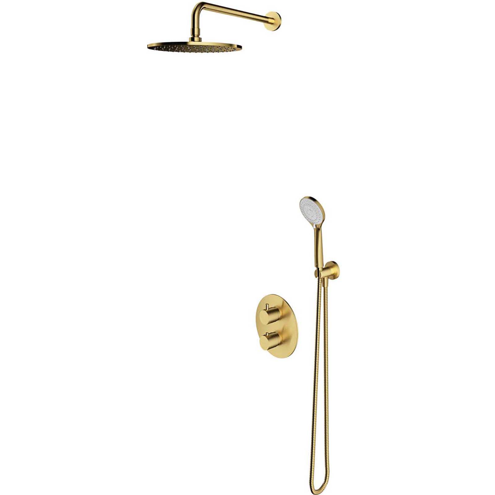 OMNIRES termostatický sprchový systém Y zapustený mosadzný kefovaný SYSYT05BSB