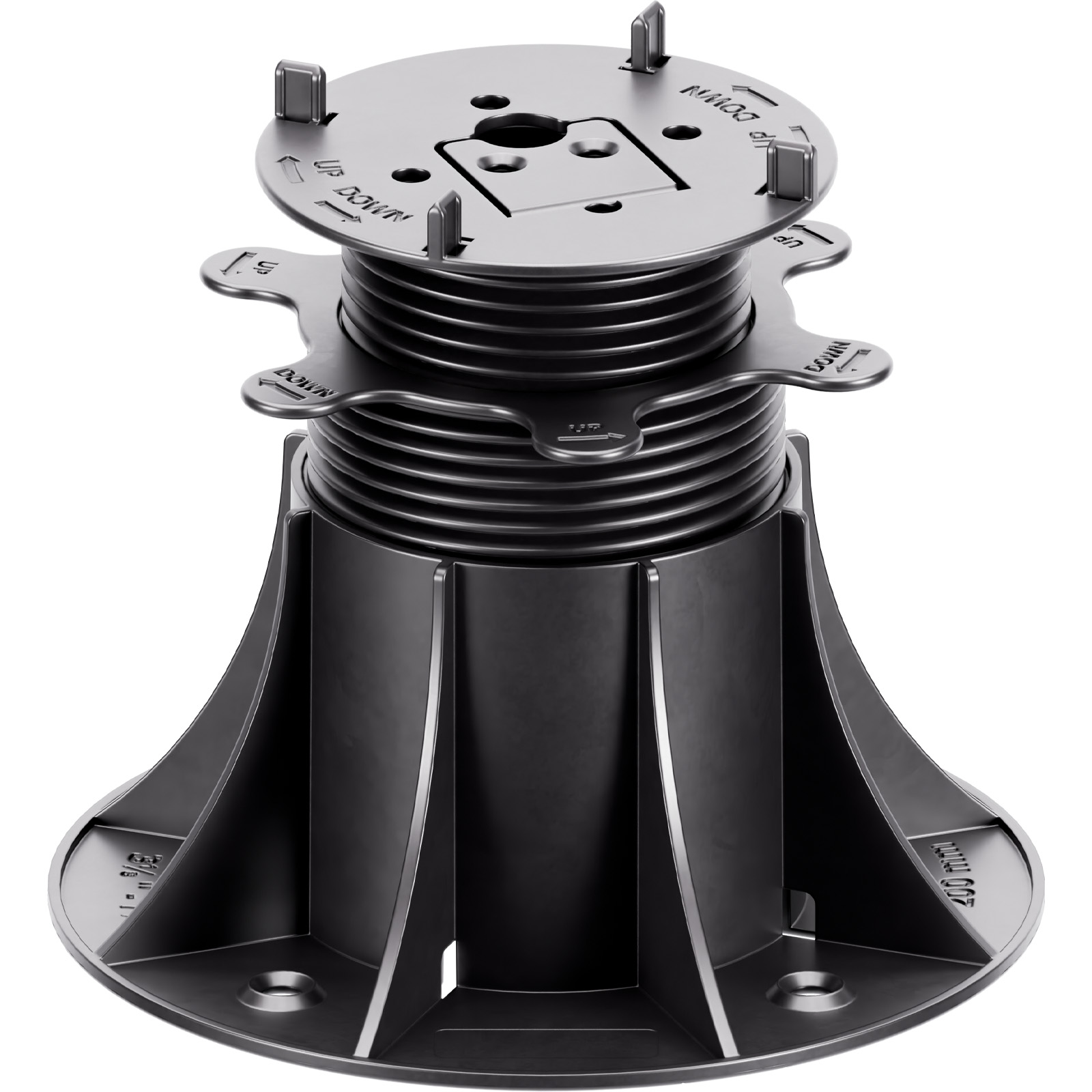 Regulovateľná podložka CLEVER LEVEL 80–200 mm pre vetrané terasy, škára 3 mm