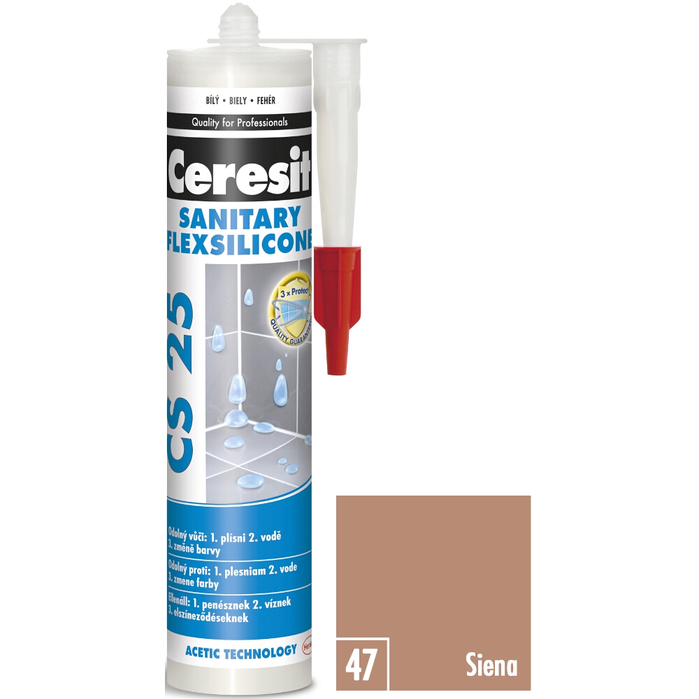 Sanitárny silikón Ceresit CS 25 siena, 280ml