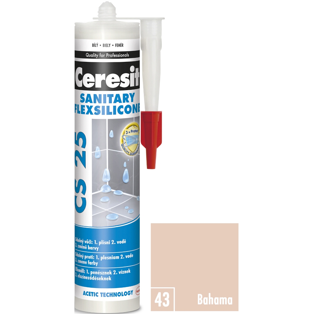 Sanitárny silikón Ceresit CS 25 bahama, 280ml