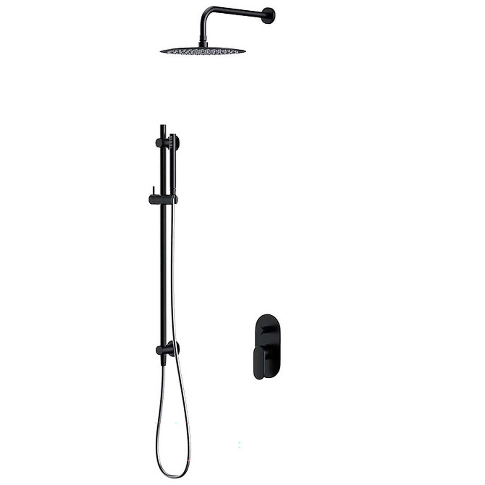 CERSANIT Podomietková súprava SET B258 CREA s vaňovou a sprchovou batériou čierna S952-009 CERSANIT Podomietková súprava SET B258 CREA s vaňovou a sprchovou batériou čierna S952-009