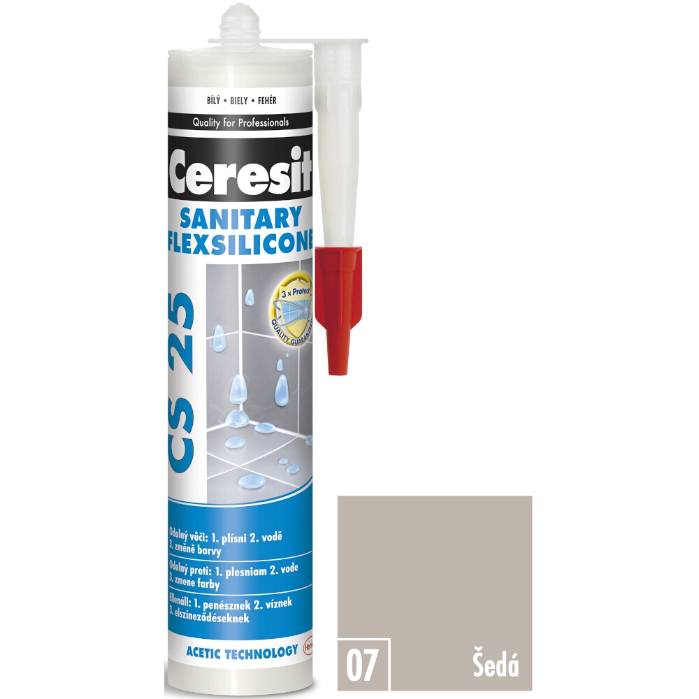 Sanitárny silikón Ceresit CS 25 šedá, 280ml