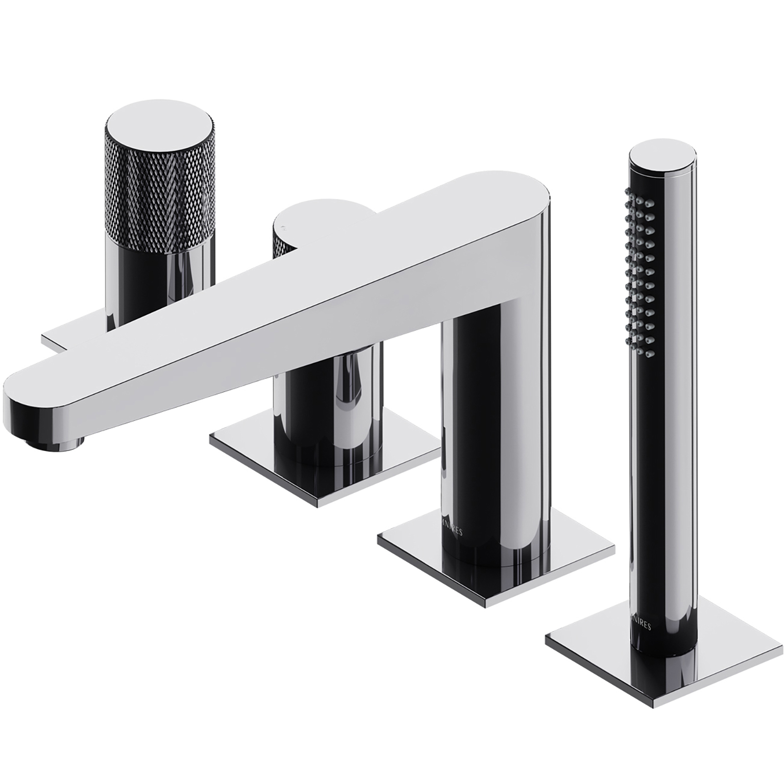 OMNIRES CONTOUR 4-dierkový batériový kohútik do vane chrómový lesk CT8032CR