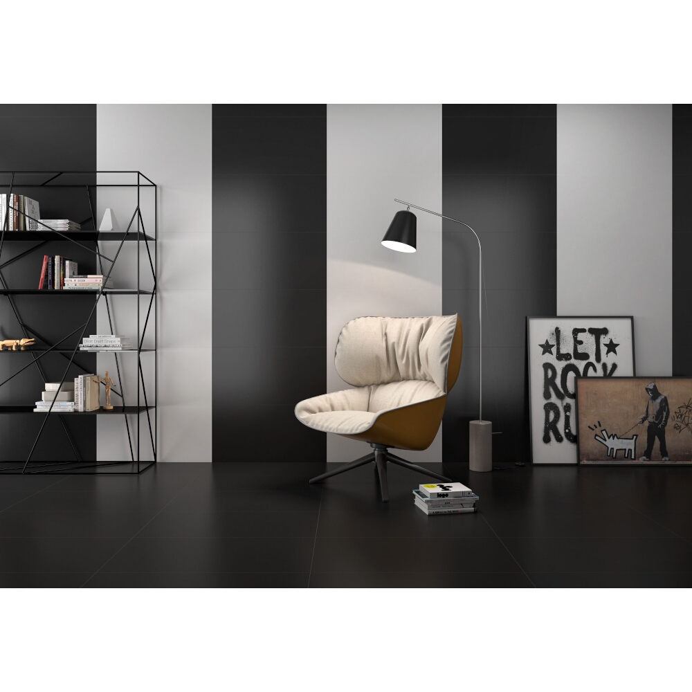 Glazovaný gres hiszpański Geotiles CROMATIC Black 60x60 gat. I