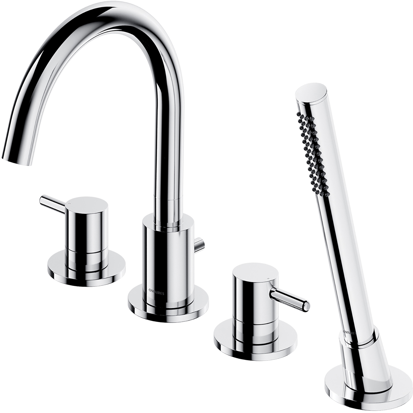 OMNIRES batéria do vane Y s 4-dierkovým lesklom chrómovým Y1232CR