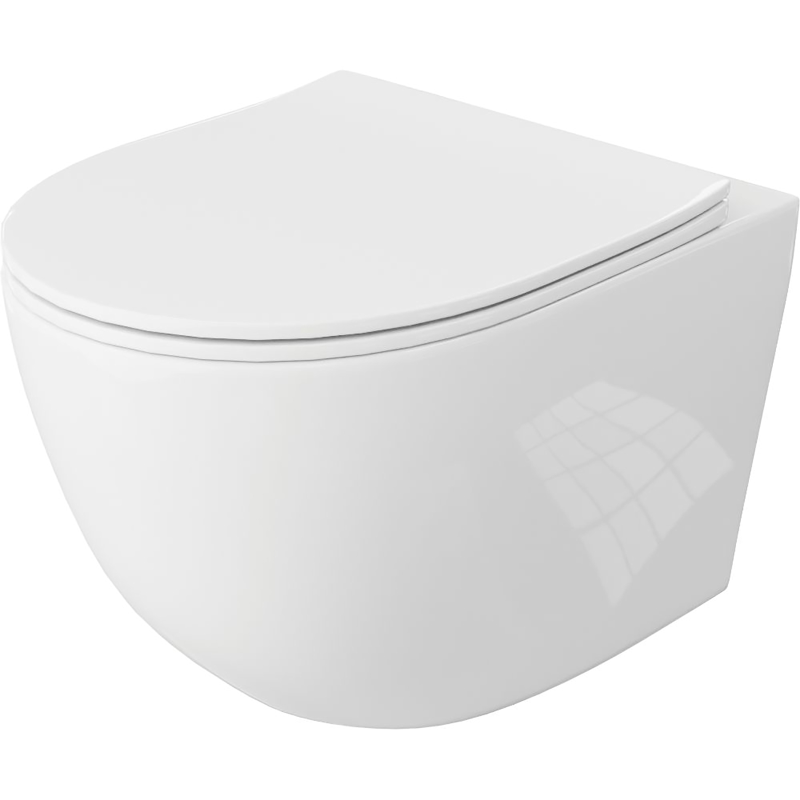 LAVITA Závesná WC misa SINTO bez manžerie so sedadlom z duroplastu biela