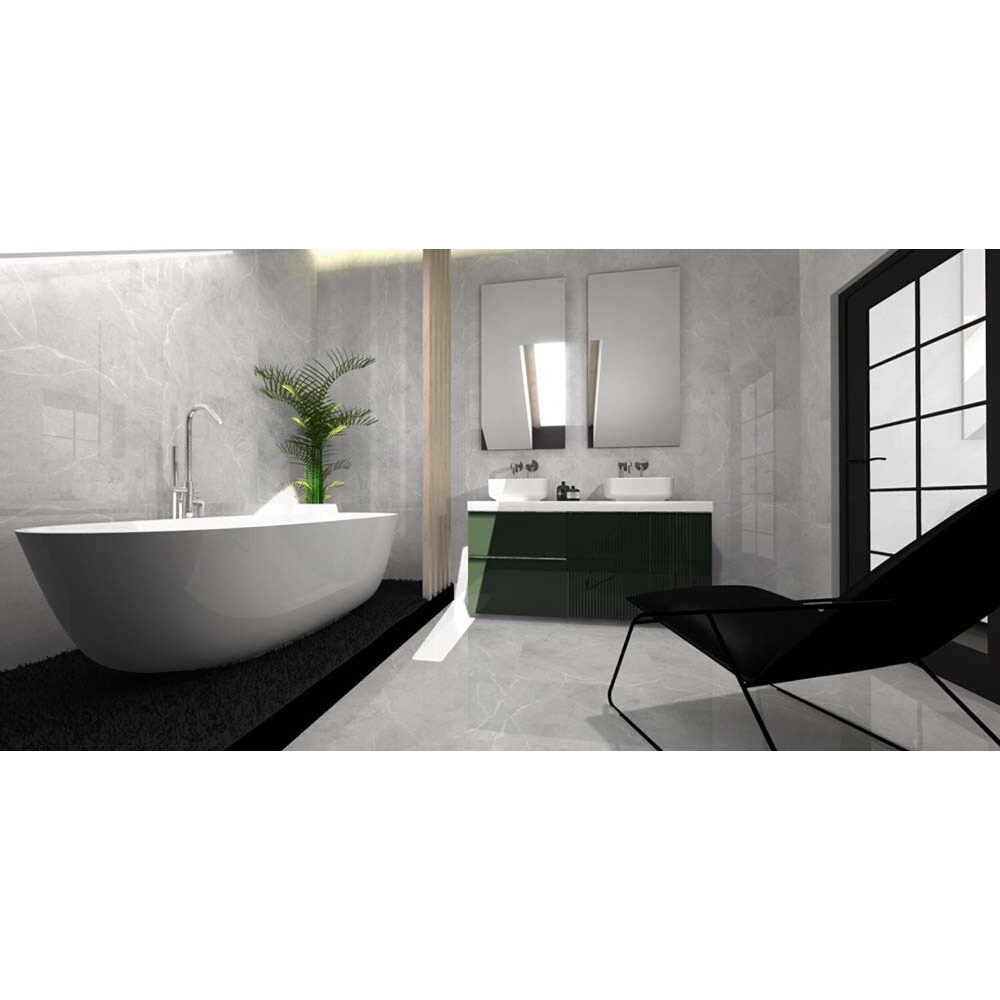 Glazovaný gres MALIBU silver glossy 60x60 gat. I