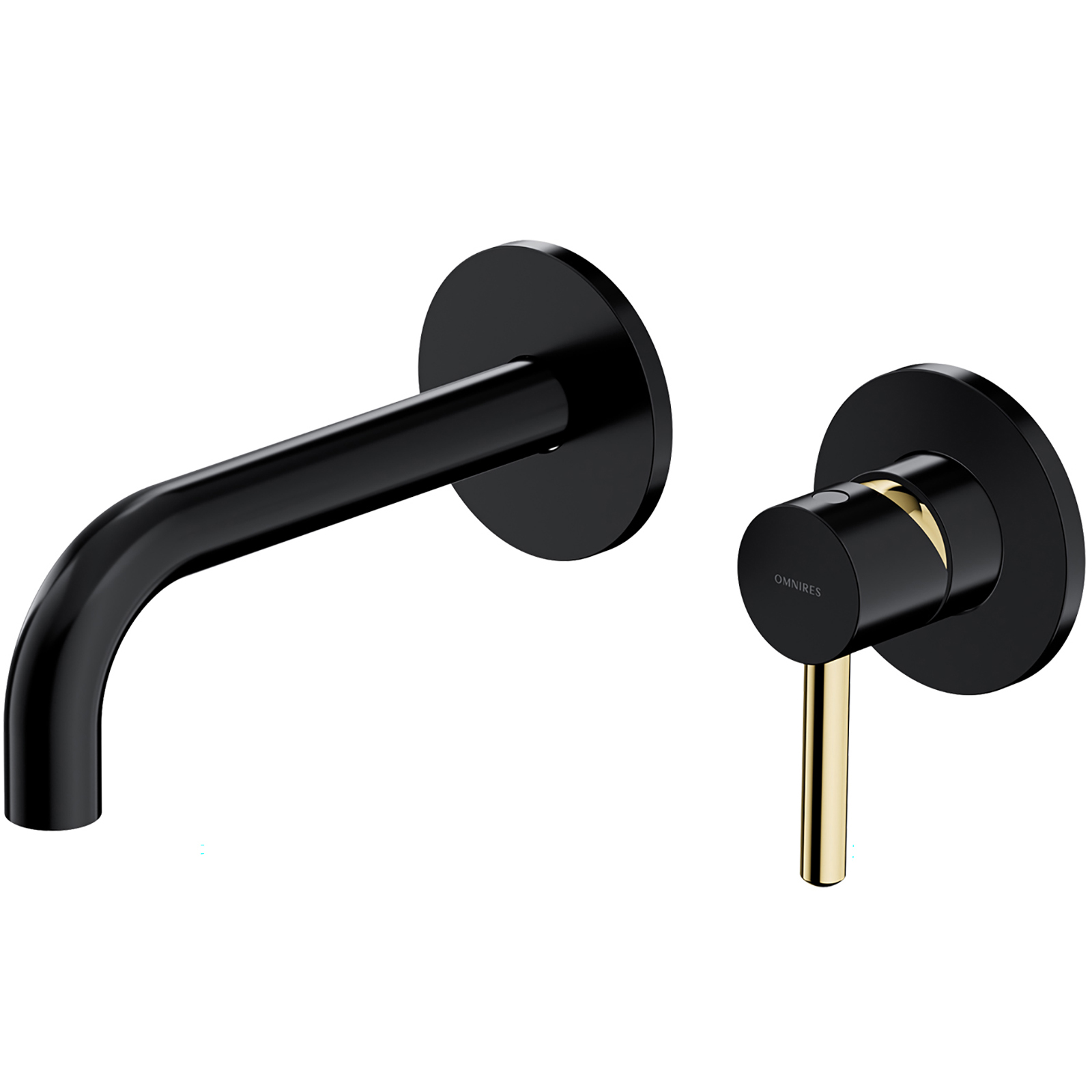 OMNIRES umývadlový kohútik Y zapustený v čiernej a zlatej Y1215HBLGL