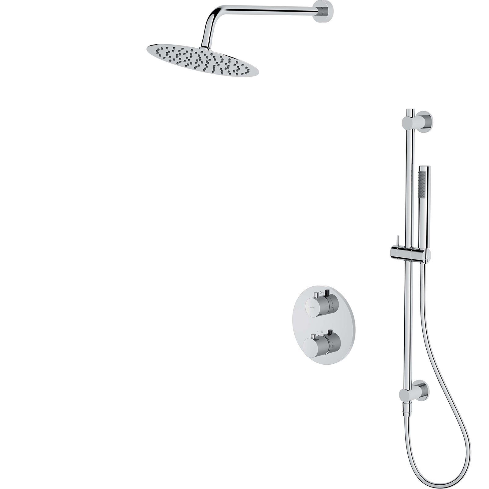 CERSANIT SET B552 Podomietková súprava s vaňovou a sprchovou batériou ZEN termostat chróm S952-032 CERSANIT SET B552 Podomietková súprava s vaňovou a sprchovou batériou ZEN termostat chróm S952-032