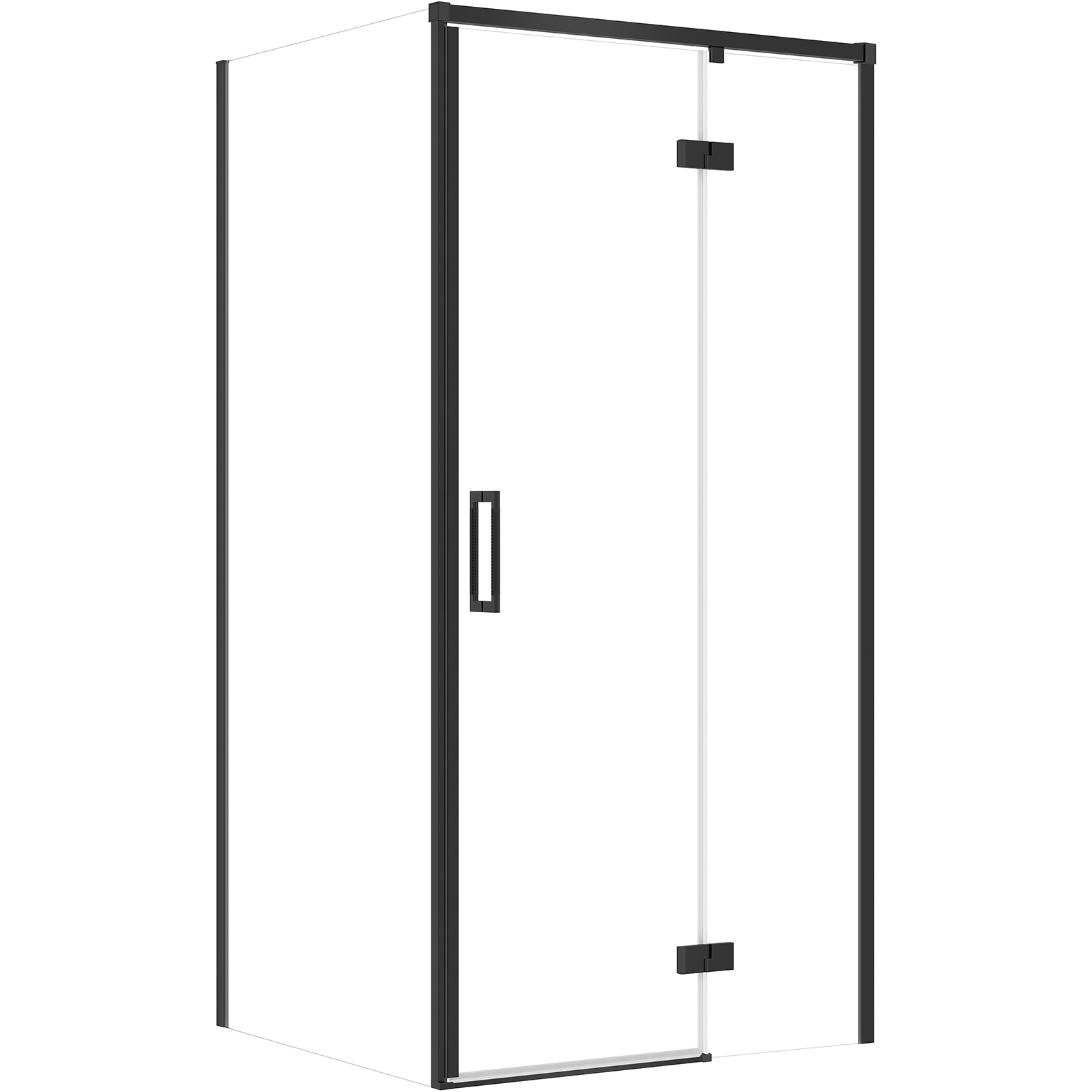 CERSANIT LARGA obdĺžnikový sprchový kút pravý 100x80x195 cm čierny S601-311