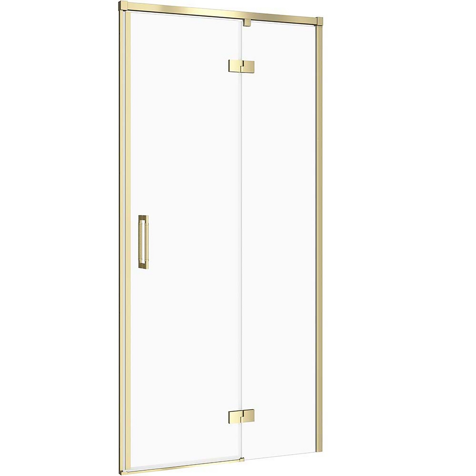 CERSANIT Sprchové dvere LARGA zlatá matná, pravá 90x195 priehľadné sklo S164-062