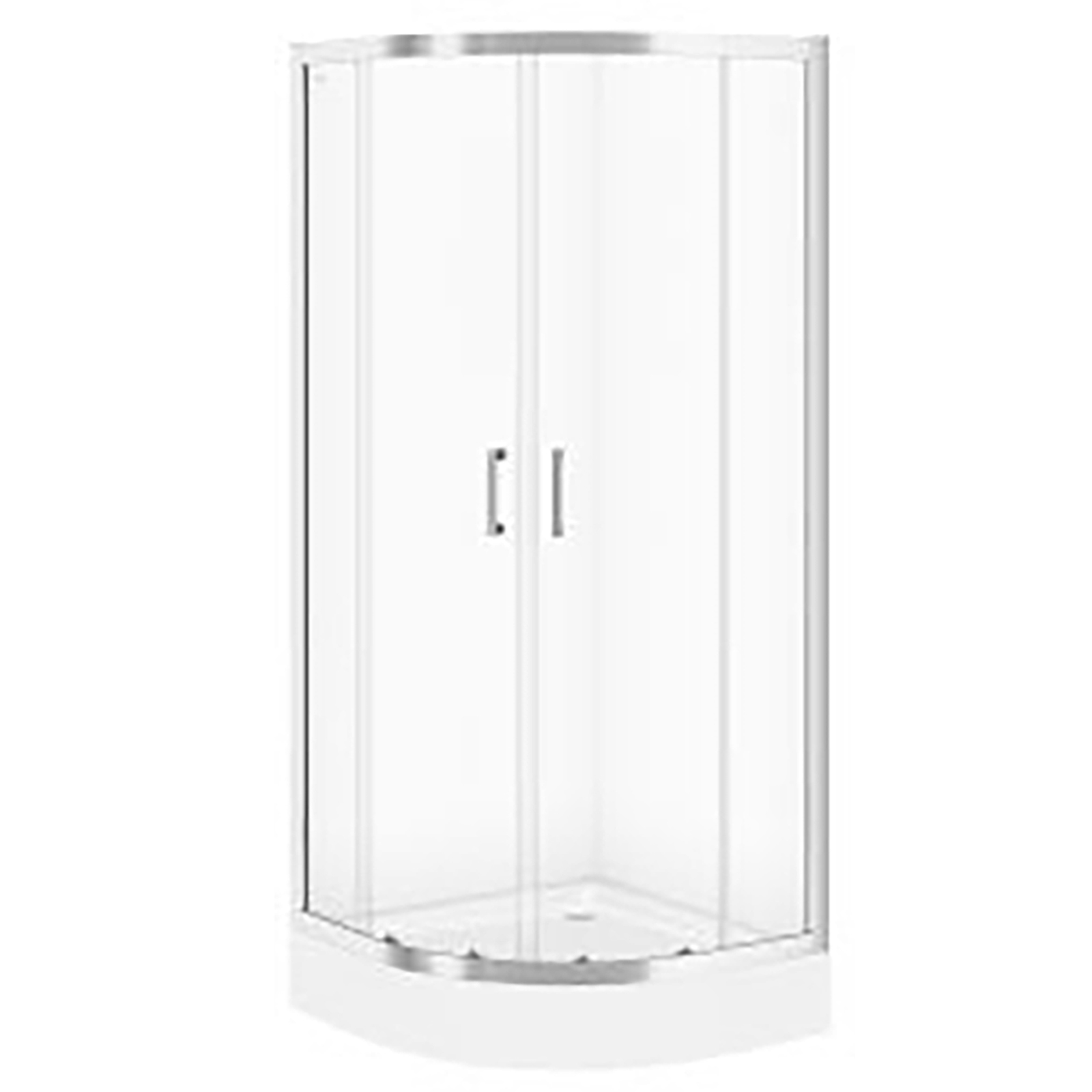 CERSANIT Polkruhový sprchový kút BASIC 80x185 so sprchovou vaničkou TAKO 80x16 S601-117