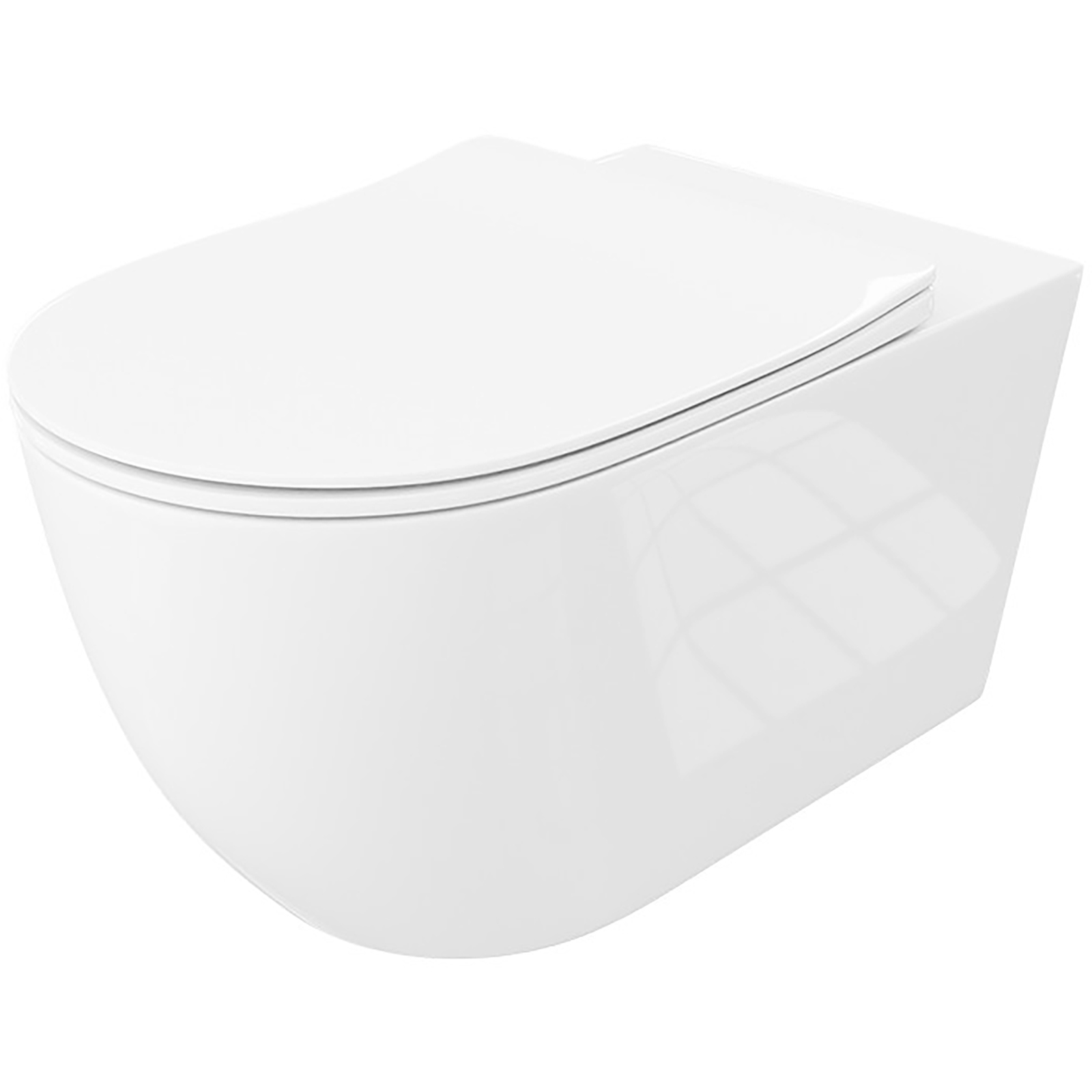 LAVITA Závesná WC misa SINTO GRANDE bez rámu s duroplastovým sedadlom biela