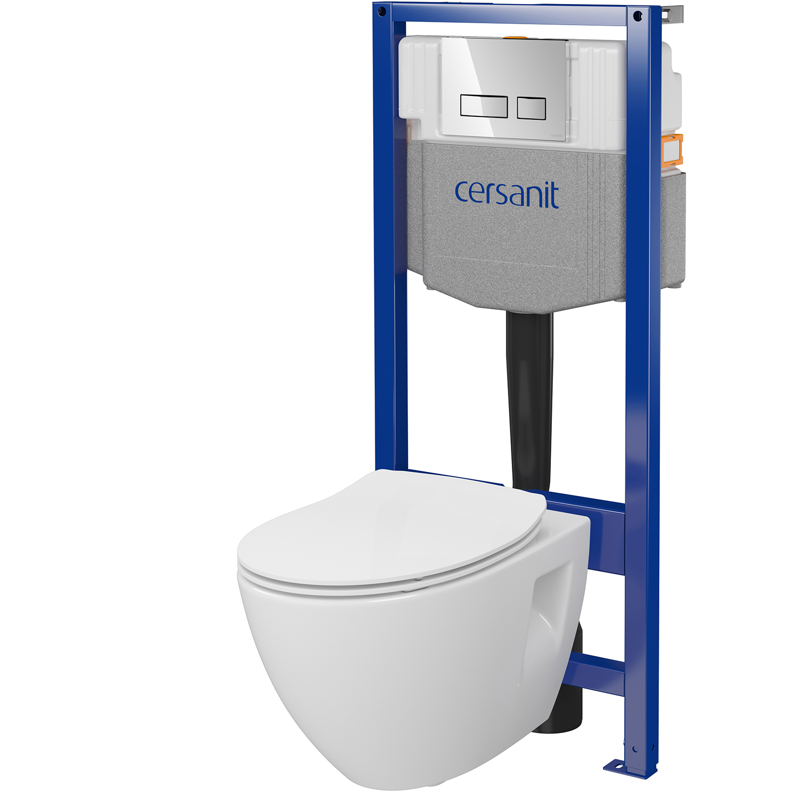 Podomietková súprava CERSANIT SYSTEM 50 mech, misa Moduo Plus, doska, chrómové tlačidlo S701-769