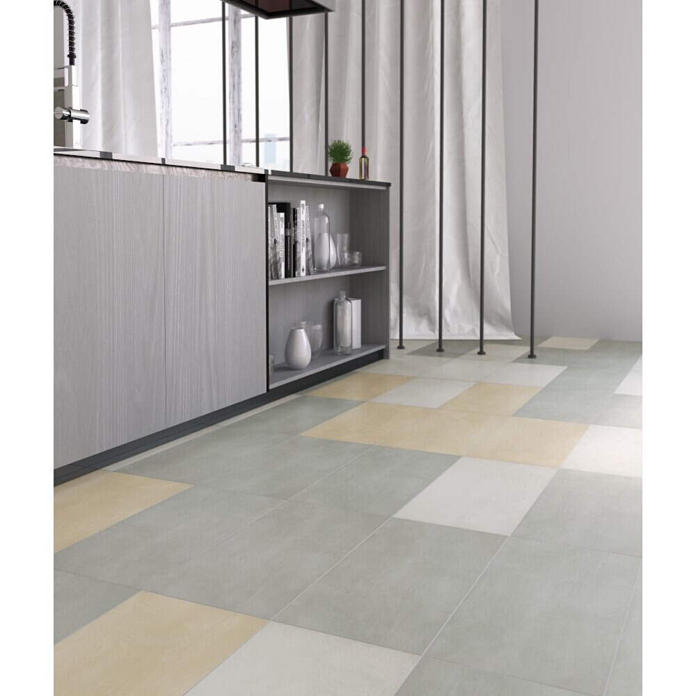 Glazovaný gres CONCRETE FLOWER light grey mat 29,7x59,8