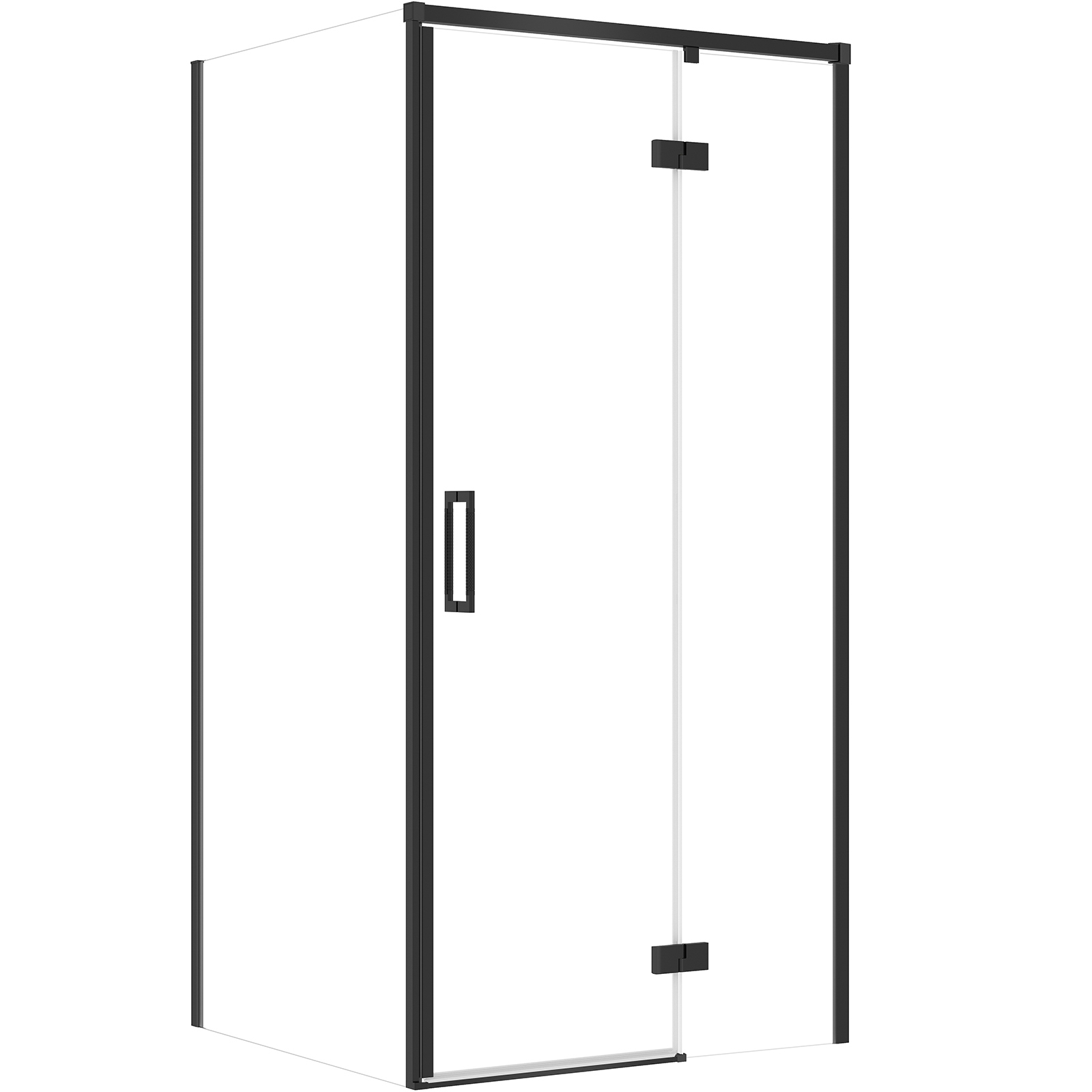 CERSANIT Obdĺžnikový sprchový kút LARGA pravý 100x90x195 cm čierny S601-309