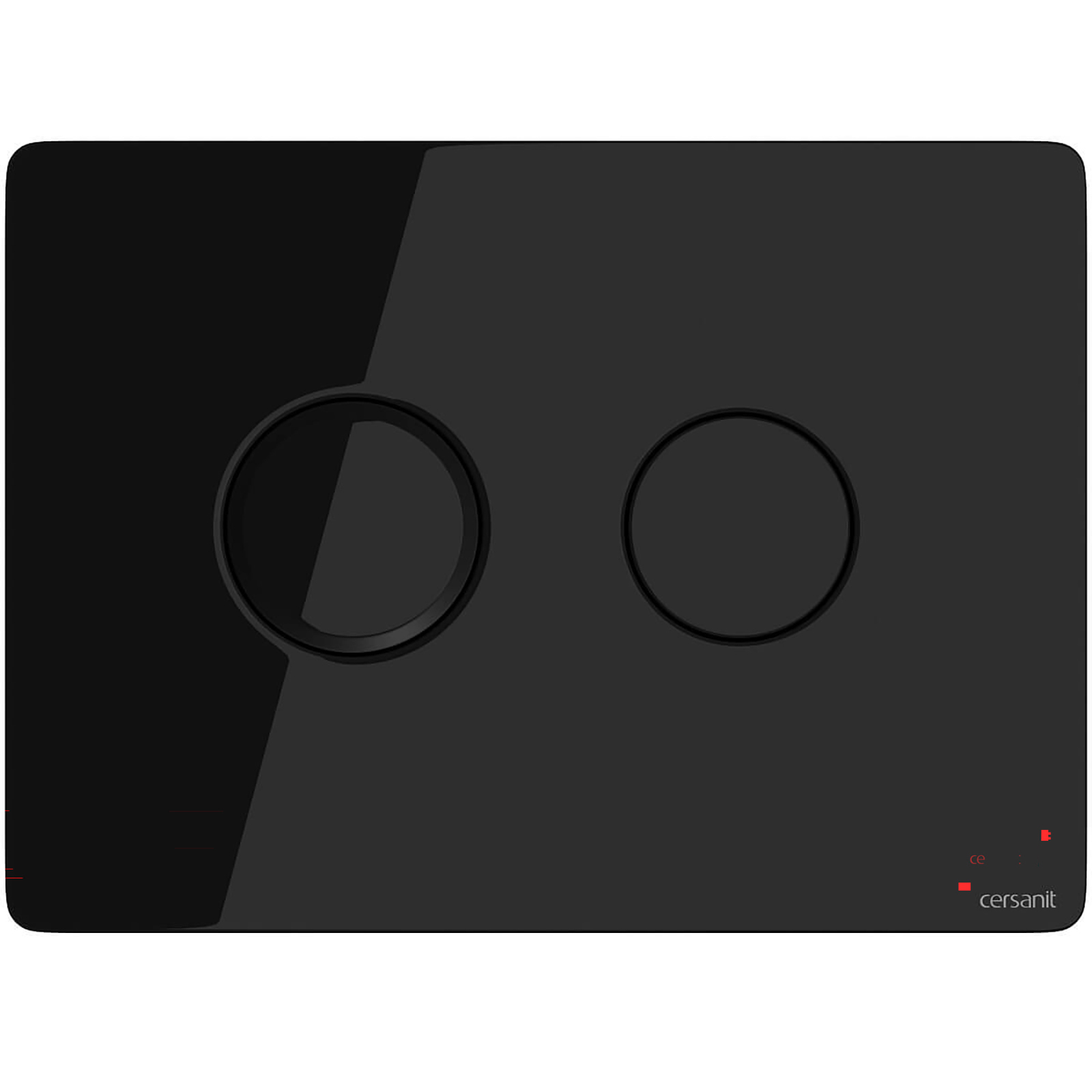 CERSANIT Pneumatické ovládacie tlačidlo ACCENTO CIRCLE sklo čierne S97-053