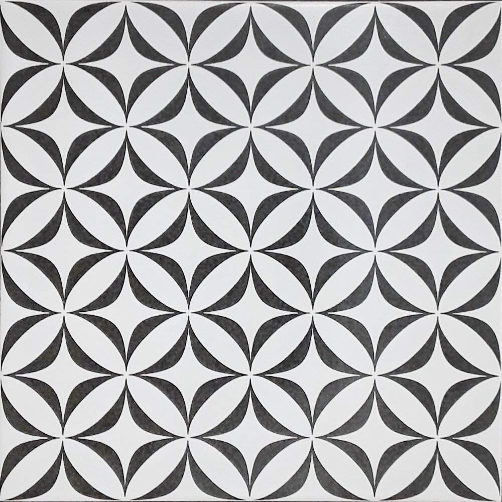 DLAŽBA PATCHWORK BLACK&WHITE ORNAMENT SATIN 29,8X29,8 (II. AKOST)