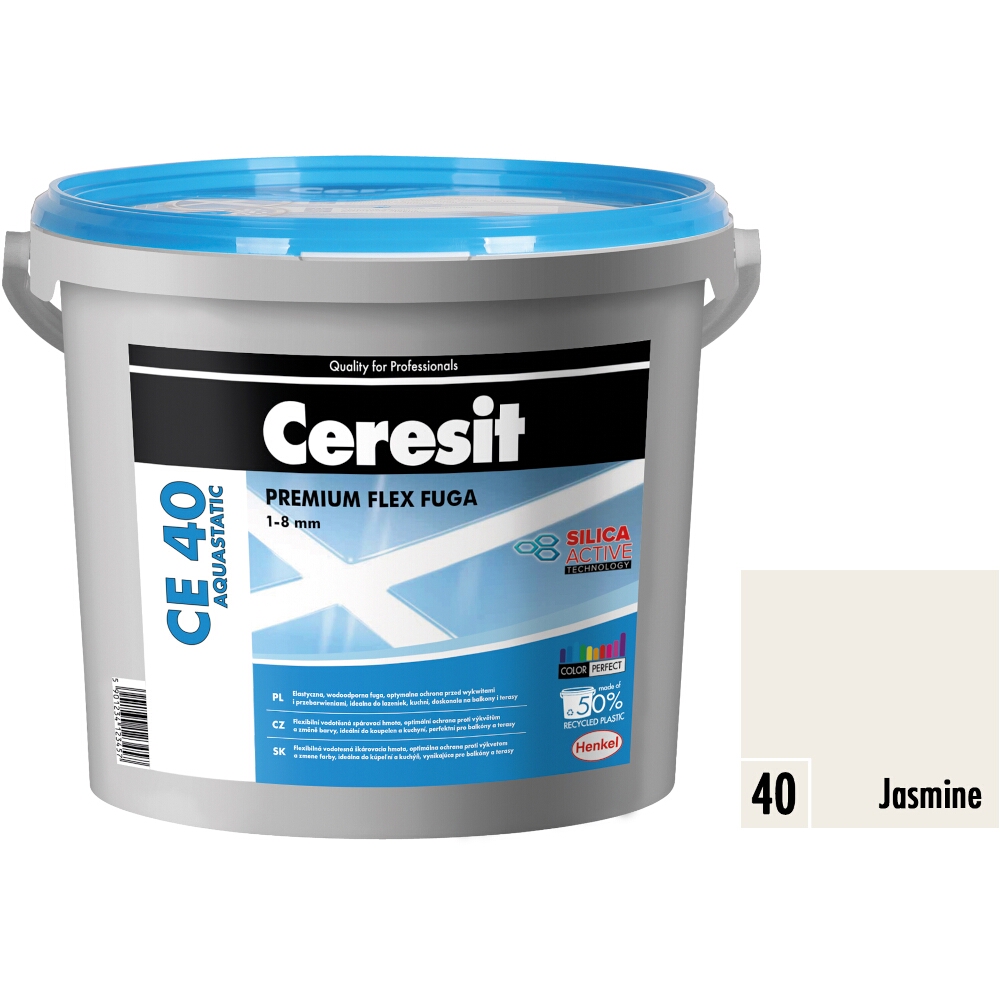 Flexibilná škárovacia hmota Ceresit CE 40 Aquastatic jasmine, 5 kg