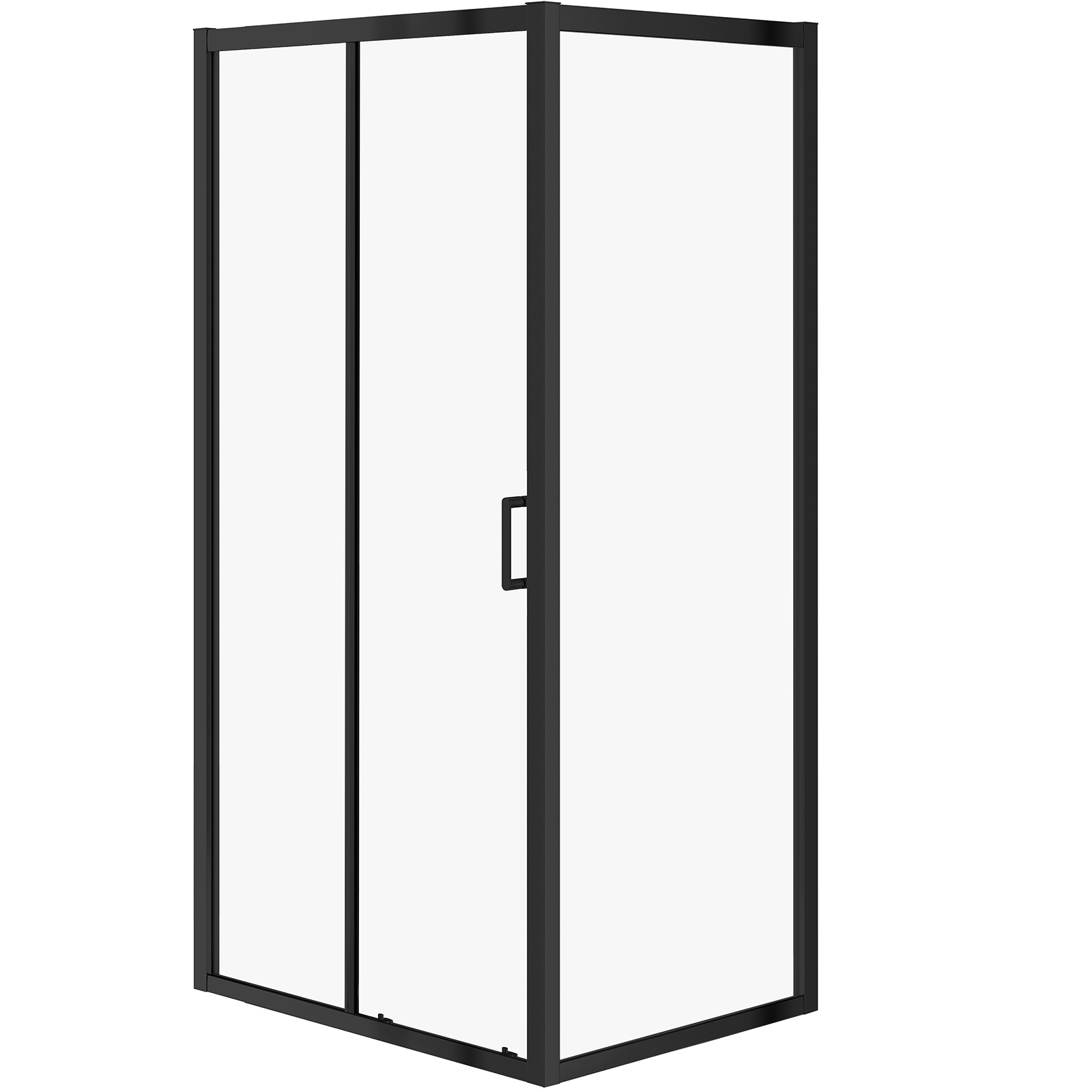 CERSANIT ARTECO obdĺžnikový posuvný sprchový priestor 100x80x190 čierne, priehľadné sklo S913-017