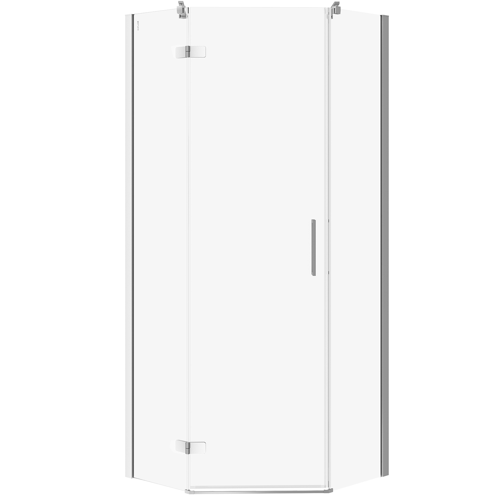 CERSANIT Päťuholníkový sprchový kút JOTA ľavý chróm 80x80x195 priehľadné sklo S160-010