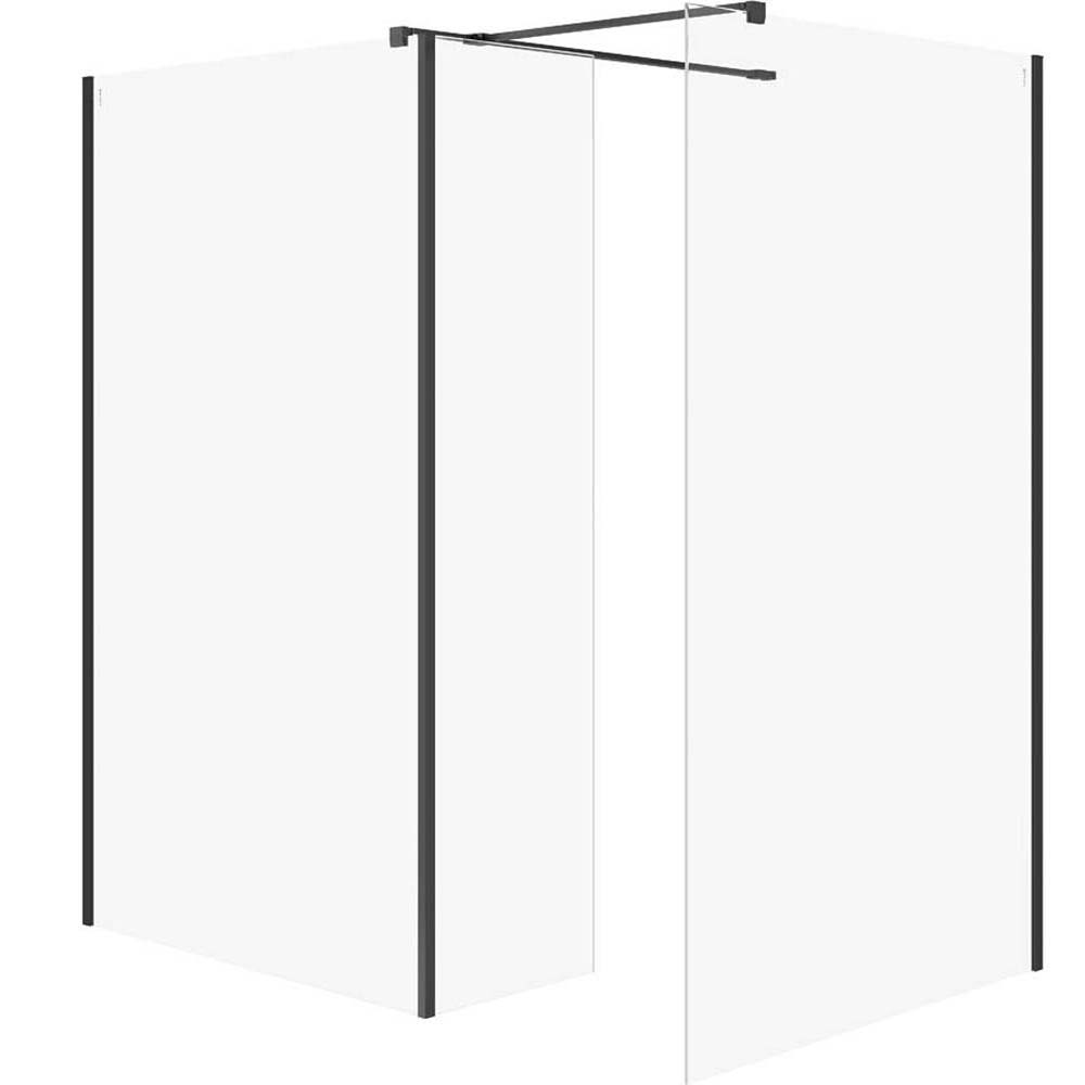 CERSANIT Walk-in sprchová stena MILLE 100x90x30x200 čierna S601-190