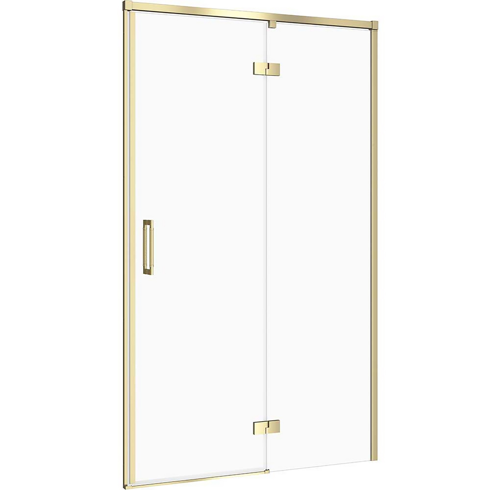 CERSANIT Sprchové dvere LARGA zlatá matná, pravá 120x195 priehľadné sklo S164-064