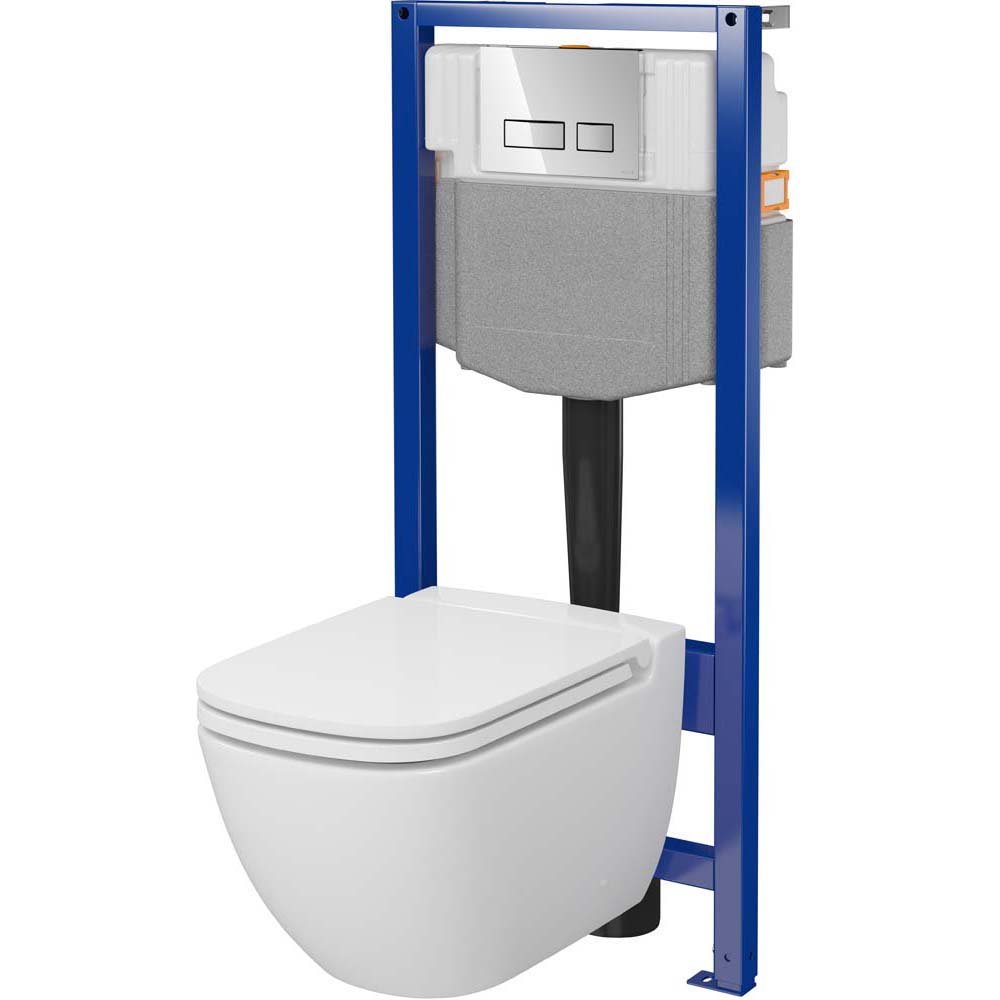 CERSANIT COBE SYSTEM 50 mechanická podomietová súprava, CASPIA misa, doska, tlačidlo S701-829