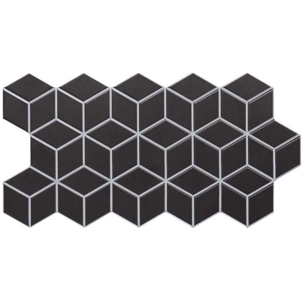 DLAŽBA REALONDA RHOMBUS BLACK MAT 26,5X51